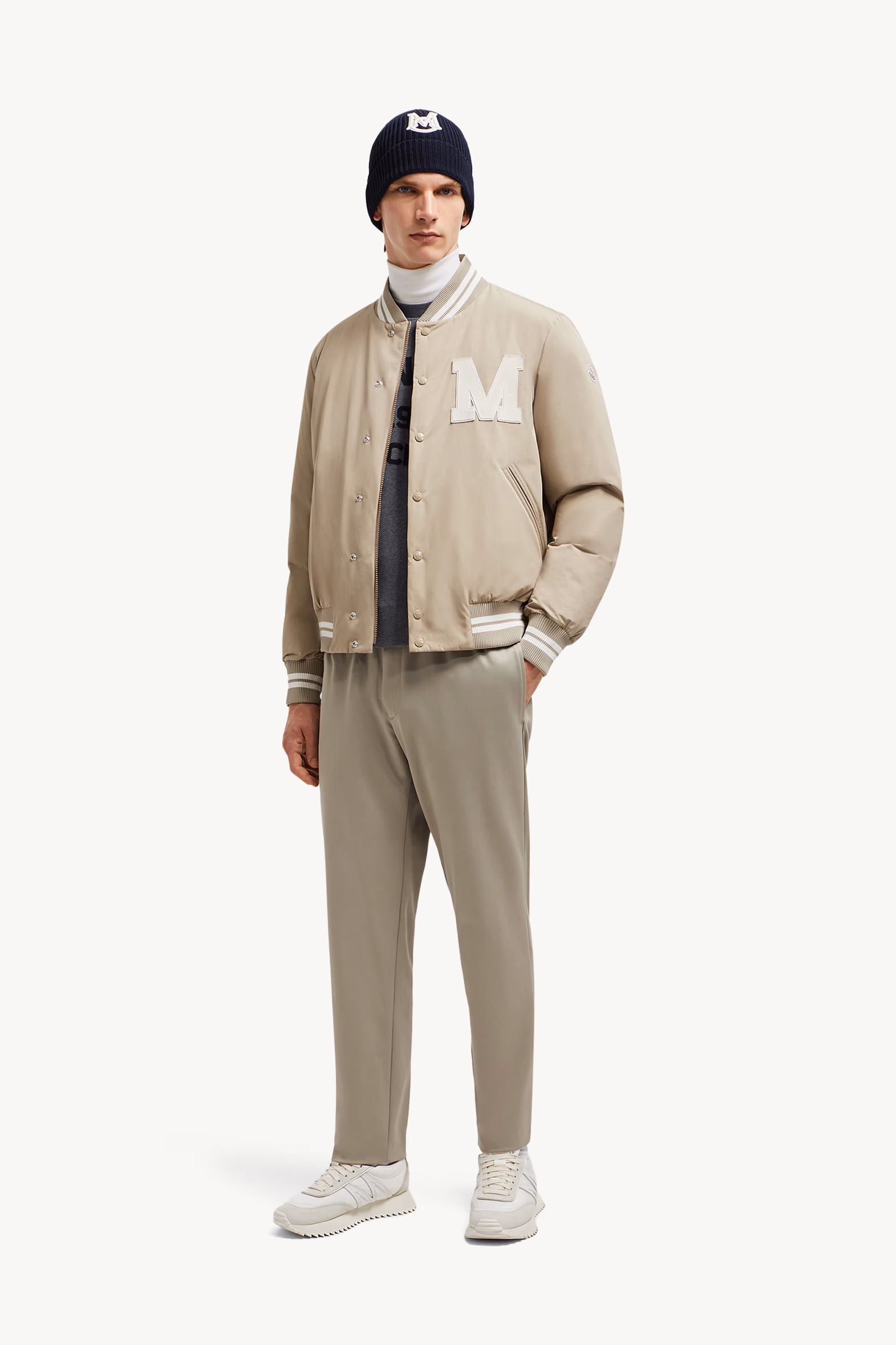 Pantalones deportivos con logotipo Hombre Marrón Grisáceo Moncler 0